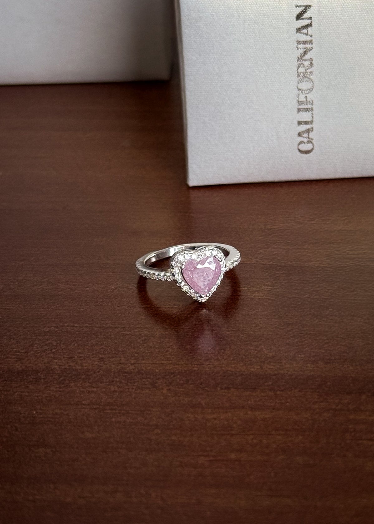 Anillo corazón promesa rosa Plata 925 & Zirconias