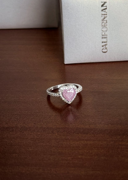 Anillo corazón promesa rosa Plata 925 & Zirconias