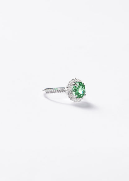 Anillo Grand Lady Di Plata 925 & Zirconia verde