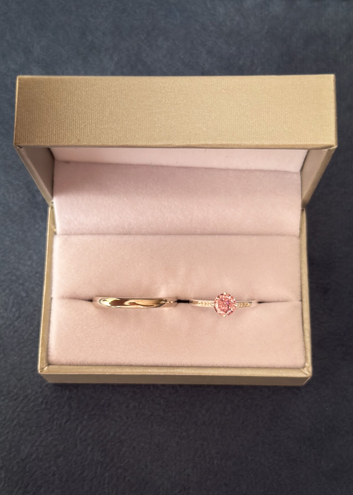 Set Anillo Realeza Rosa + Alianza bombé 3mm Plata 925 & Zirconias - Parejas