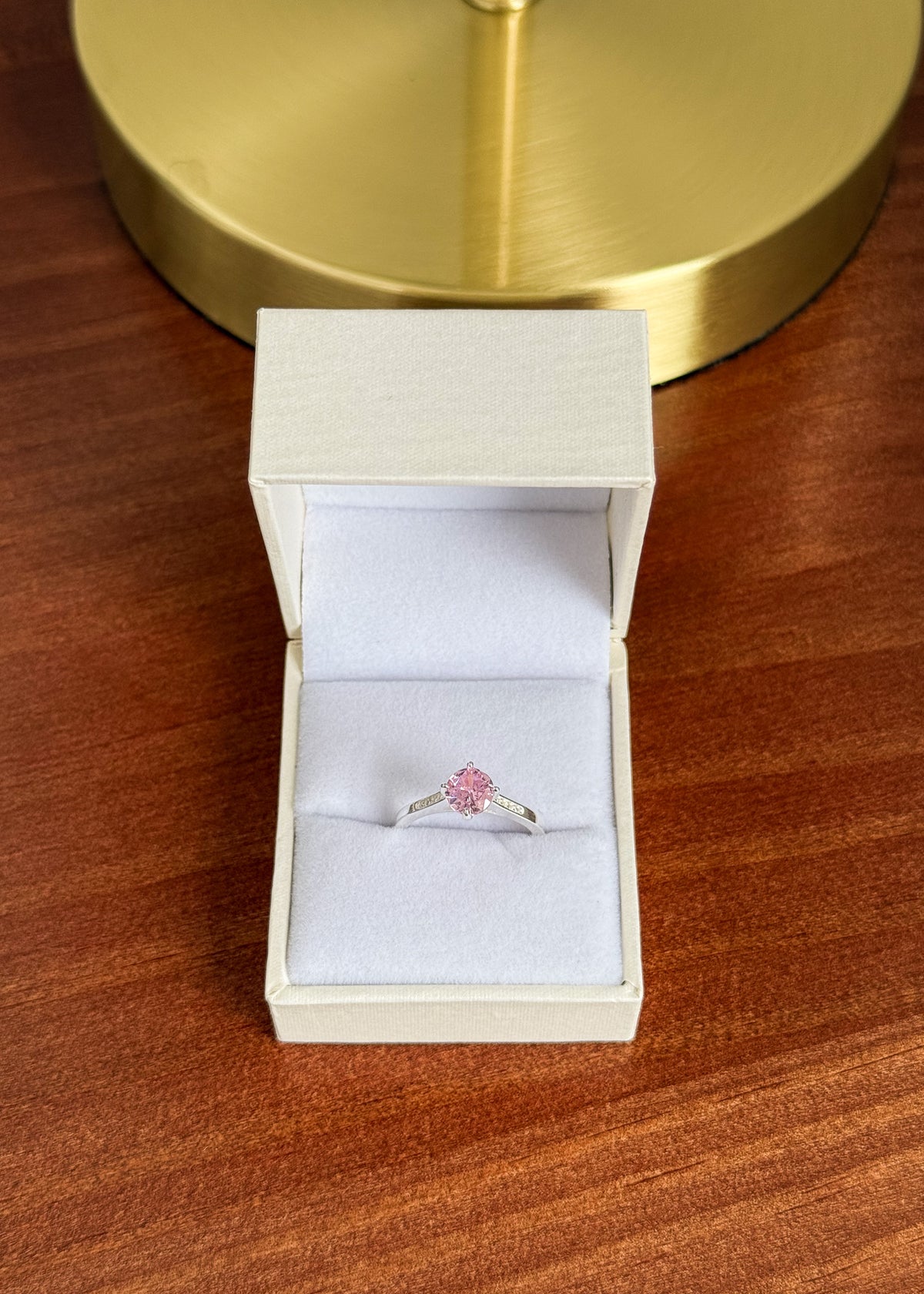 Set Anillo Realeza Rosa + Alianza bombé 3mm Plata 925 & Zirconias - Parejas