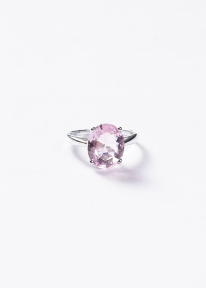 Anillo Grand Rosa Oval Plata 925 & Zirconia