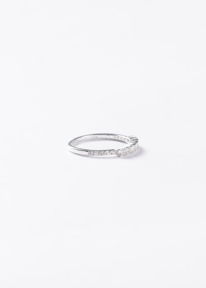 Anillo 6 puntos luz y zirconias laterales plata 925
