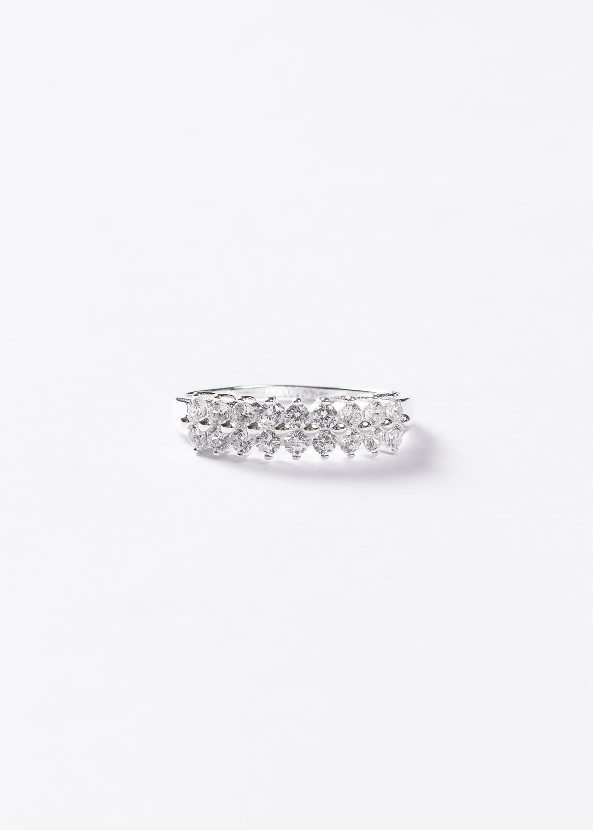 Anillo frente de zirconias Plata 925