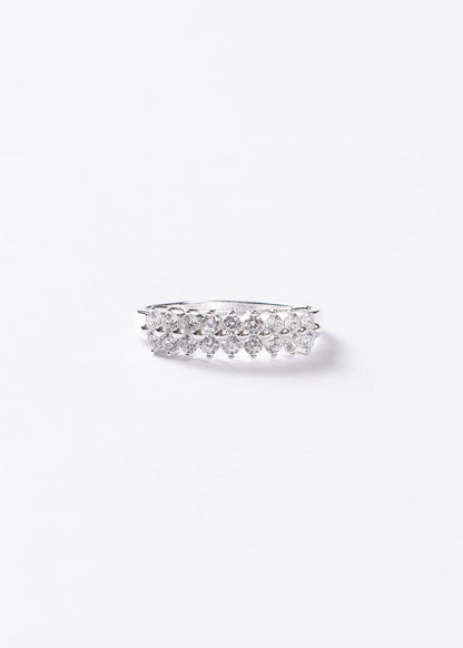 Anillo frente de zirconias Plata 925