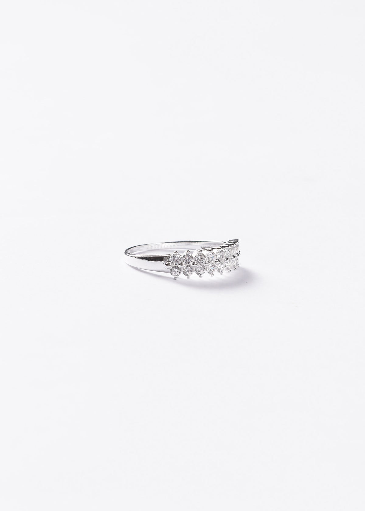 Anillo frente de zirconias Plata 925