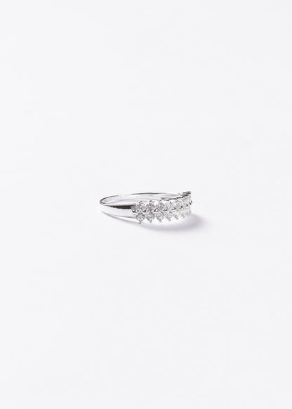 Anillo frente de zirconias Plata 925