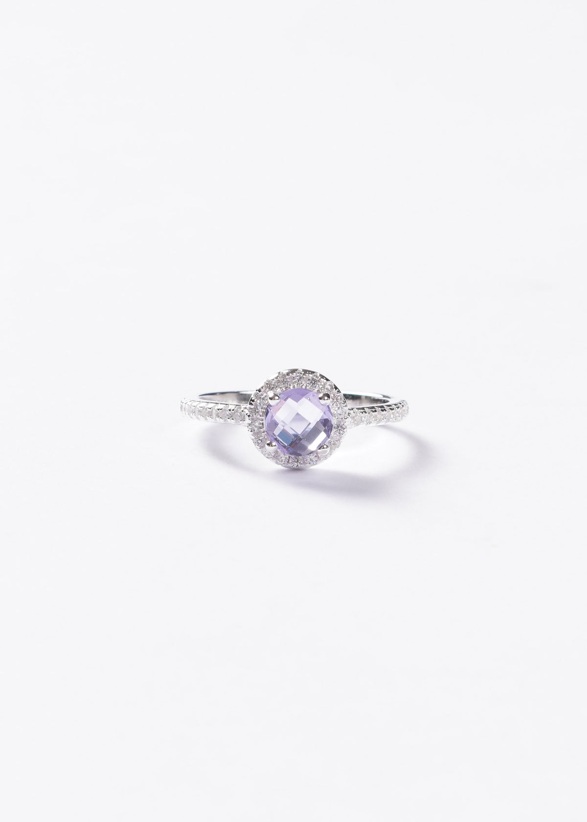 Anillo Lady Di Circle Plata 925 & Zirconia violeta