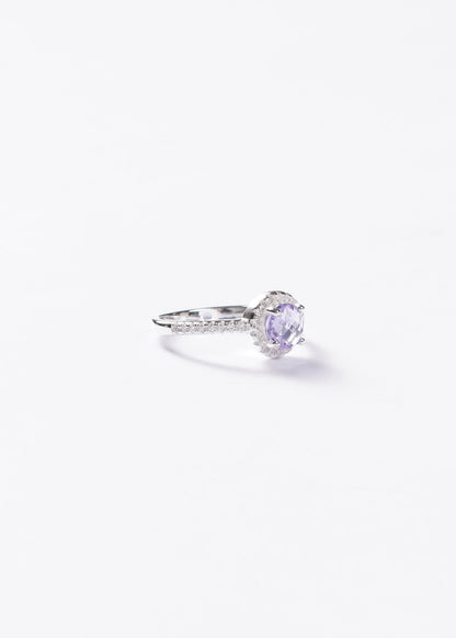 Anillo Lady Di Circle Plata 925 & Zirconia violeta