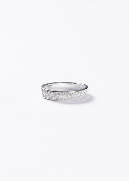 Anillo medio sin fin ancho 4mm Plata 925 & Zirconias