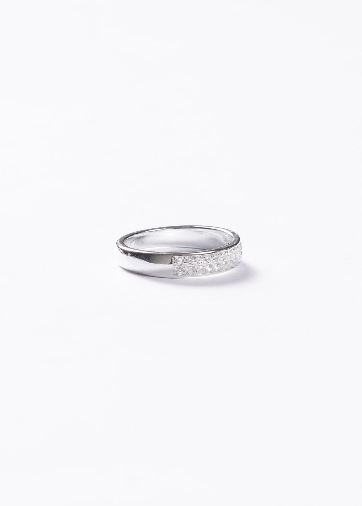 Anillo medio sin fin ancho 4mm Plata 925 & Zirconias