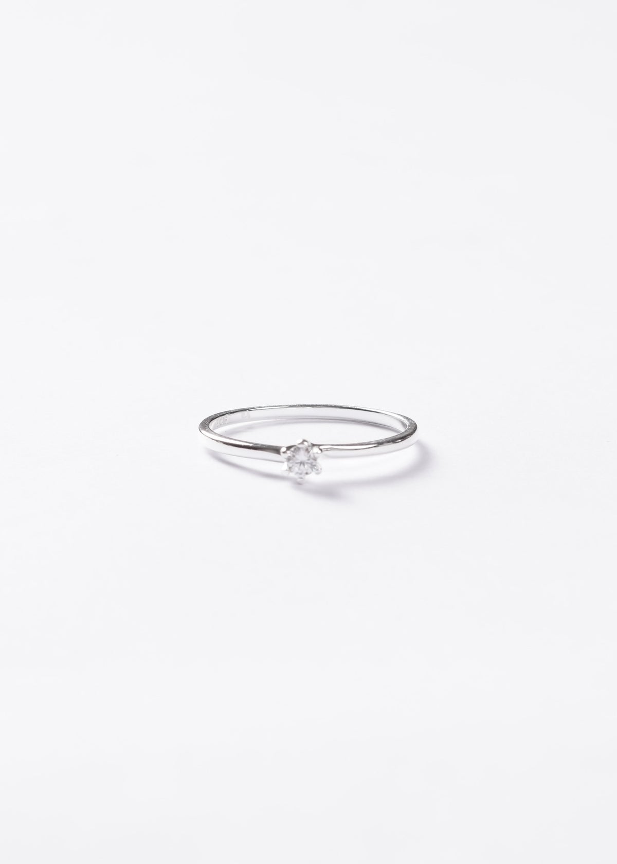 Anillo cintillo clásico fino 6 puntas Plata 925 & Zirconia