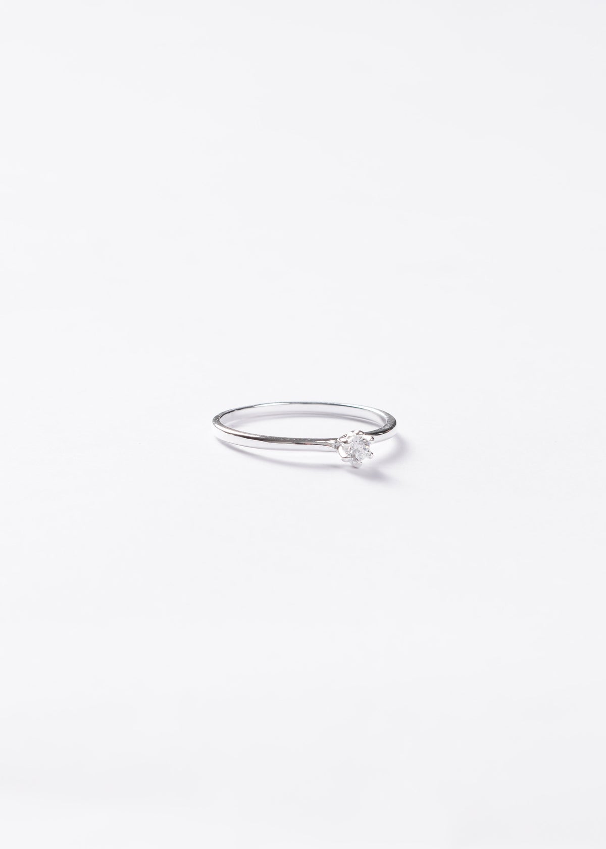 Anillo cintillo clásico fino 6 puntas Plata 925 & Zirconia