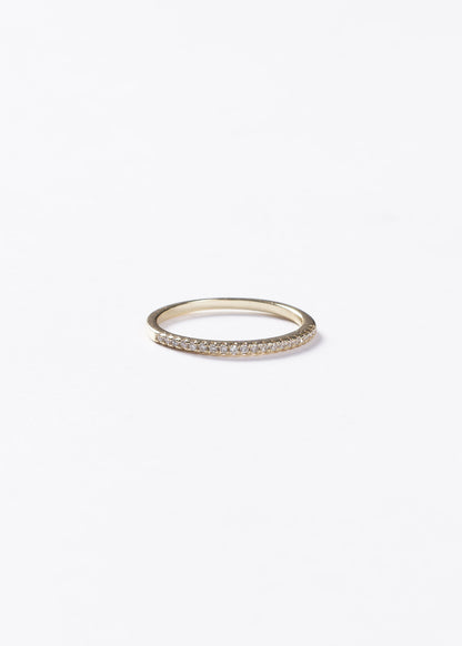 Anillo medio sin fin zirconias Plata 925 & Baño de oro 18k