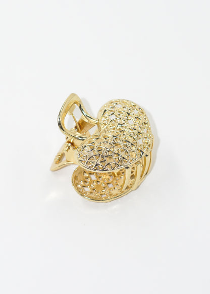 Broche de pelo metálico diseño corazón