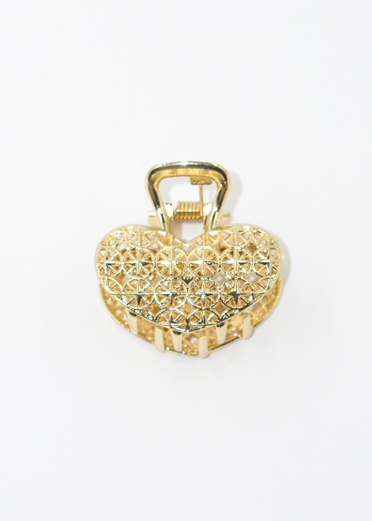 Broche de pelo metálico diseño corazón