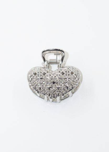 Broche de pelo metálico diseño corazón