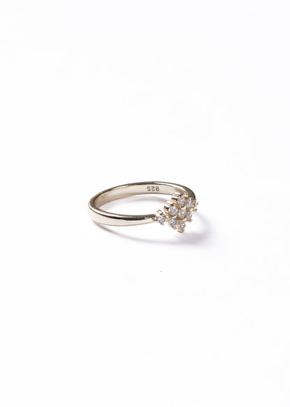 Anillo frente marquesas plata 925 & baño en oro 18k