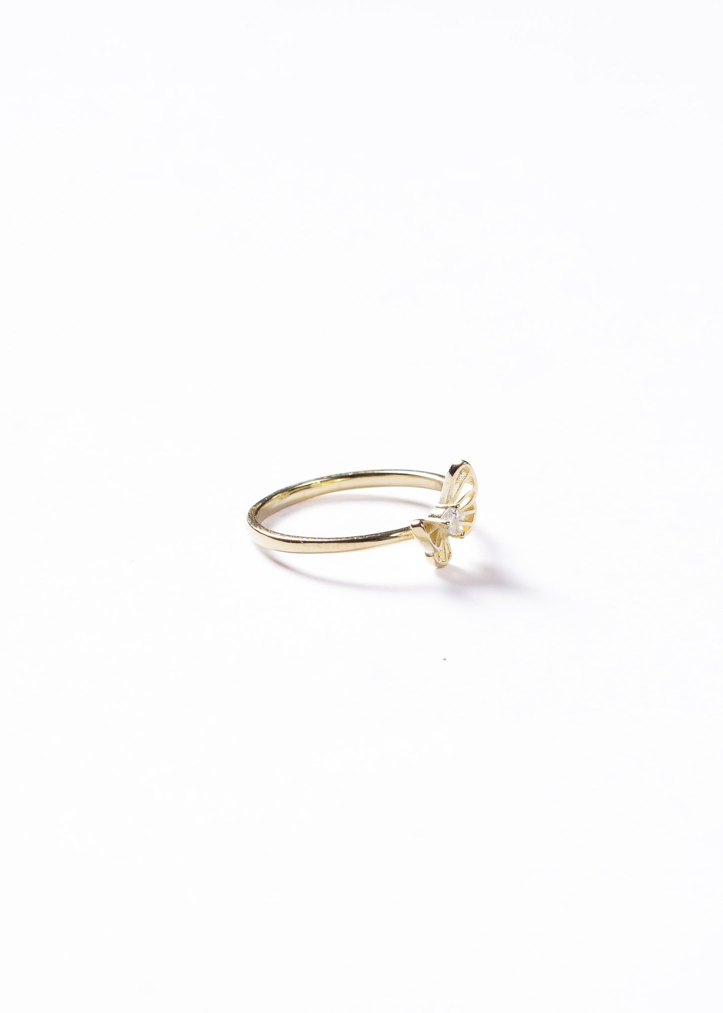 Anillo mariposa con zirconia plata 925 & baño en oro 18k