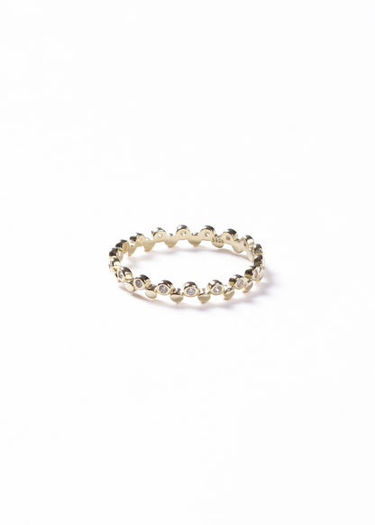 Anillo puntos luz sin fin plata 925 & baño en oro 18k