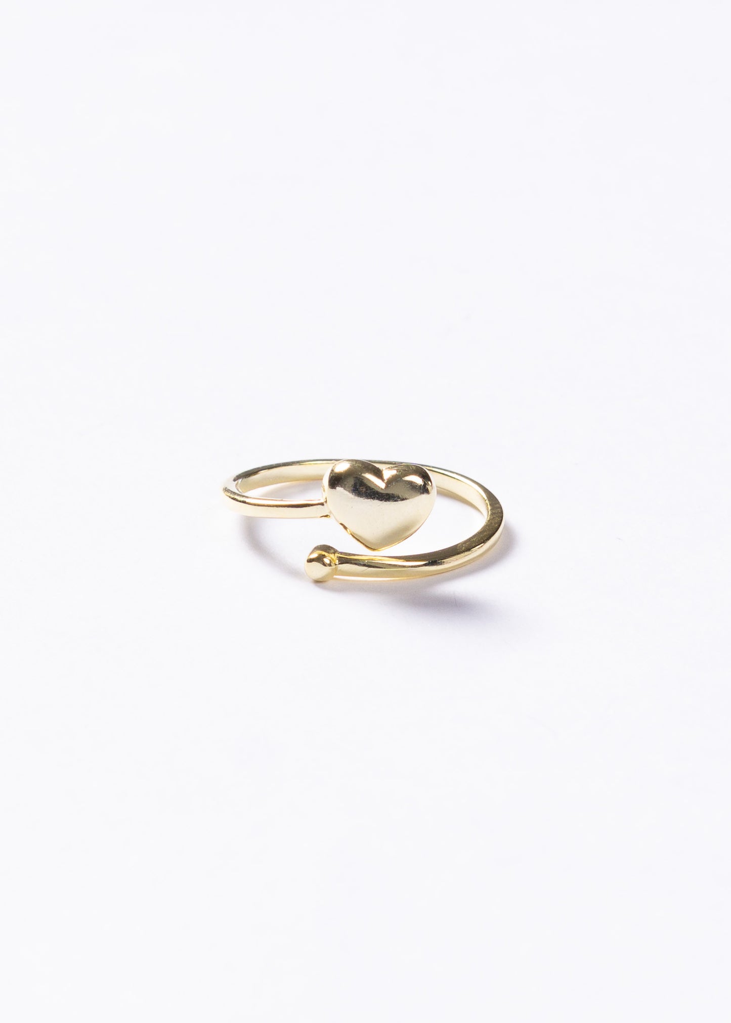 Anillo corazón entrelazado ajustable plata 925 & baño en oro 18k