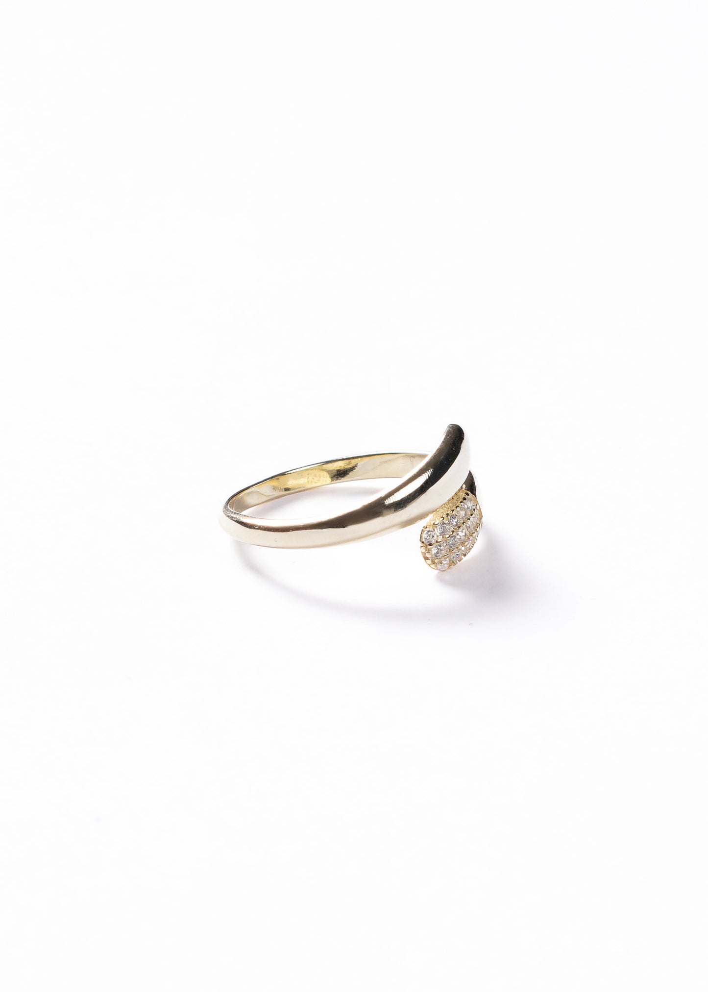 Anillo entrelazado con zirconias plata 925 & baño en oro 18k