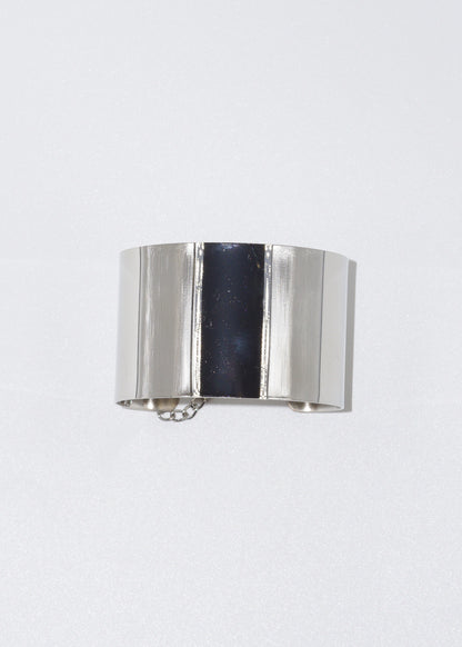 Pulsera brazalete liso con cadenita