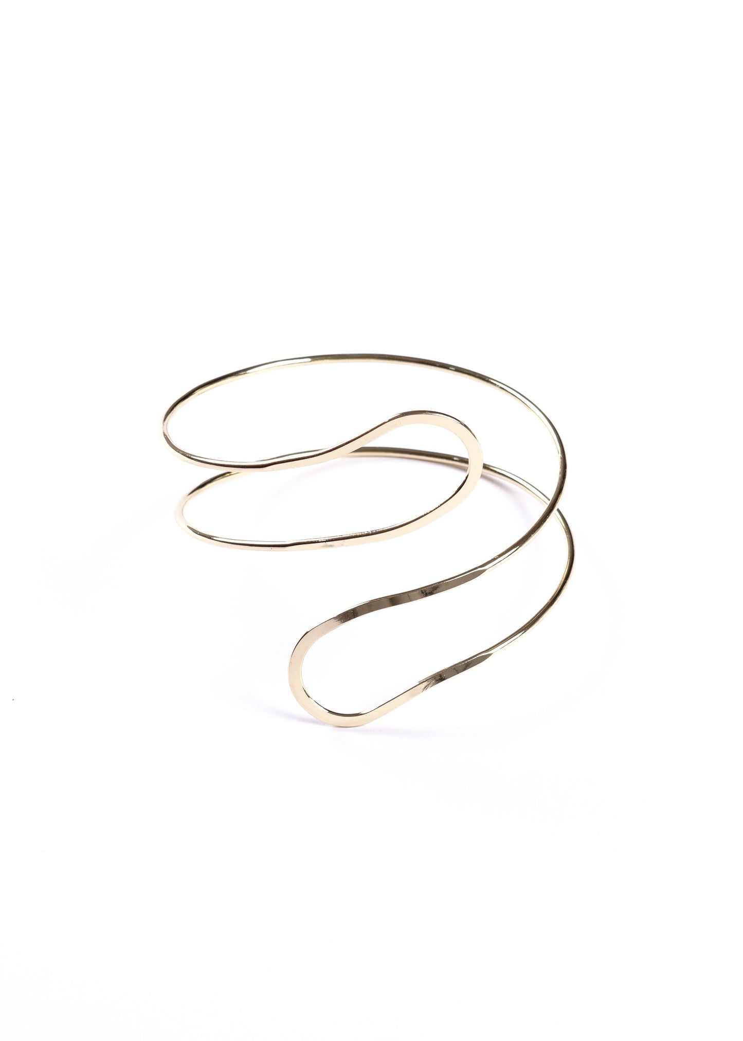 Brazalete minimalista entrelazado ajustable - Dorado