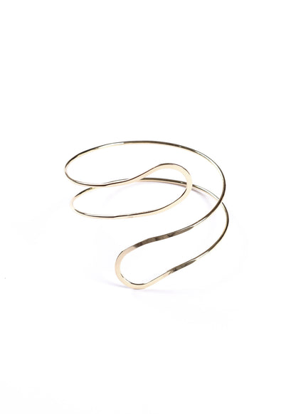 Brazalete minimalista entrelazado ajustable - Dorado