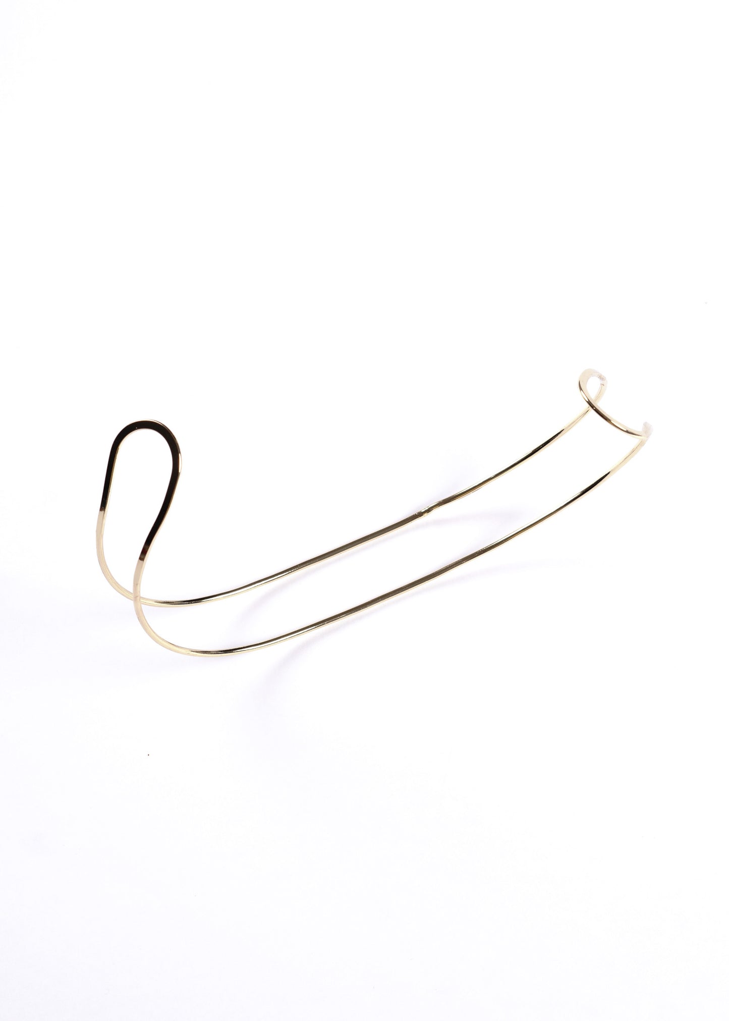 Brazalete minimalista entrelazado ajustable - Dorado