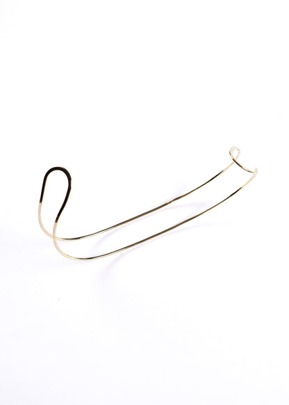 Brazalete minimalista entrelazado ajustable - Dorado