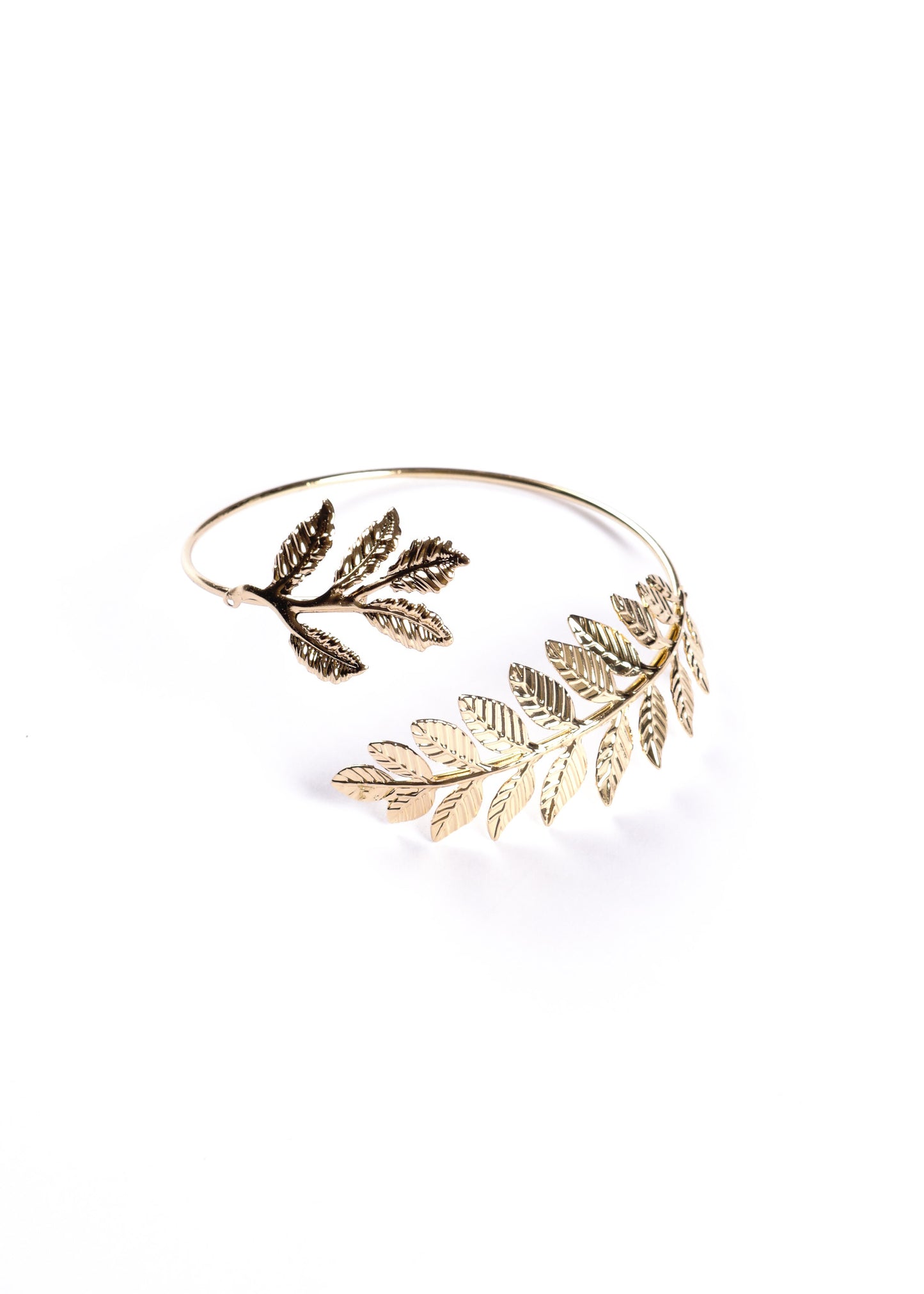 Brazalete hojas de olivo ajustable - Dorado