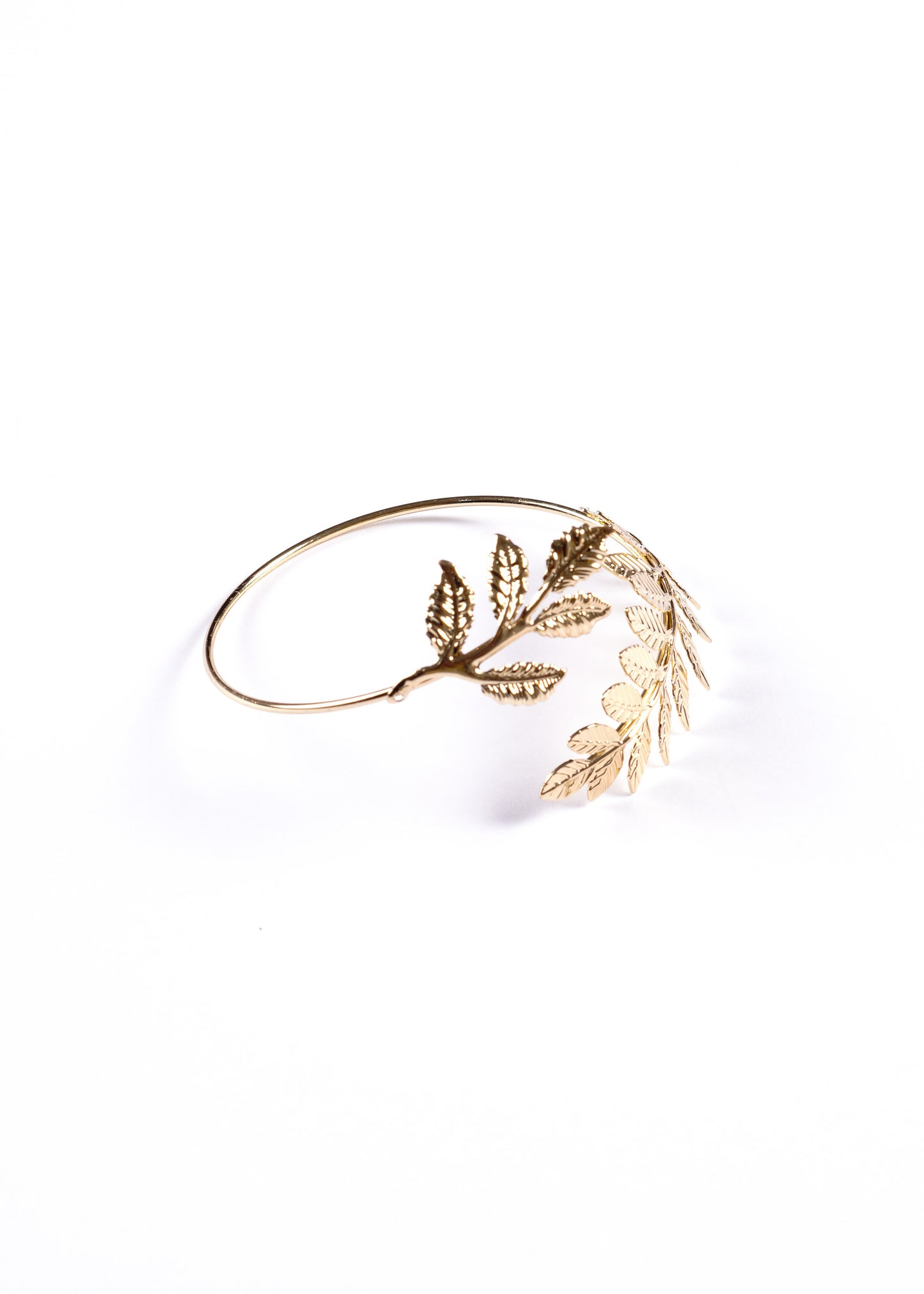 Brazalete hojas de olivo ajustable - Dorado