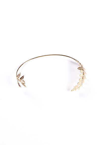 Brazalete hojas de olivo ajustable - Dorado