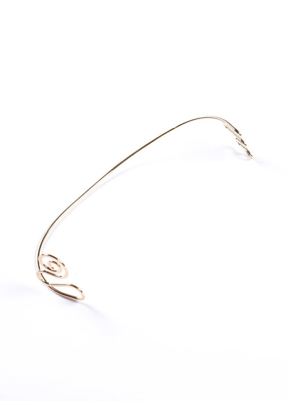 Brazalete ondulado ajustable - Dorado