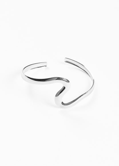 Brazalete ola ajustable - Plateado