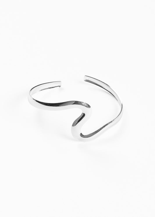 Brazalete ola ajustable - Plateado