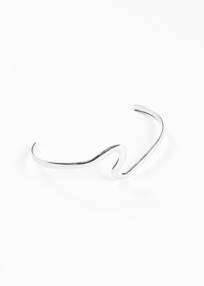 Brazalete ola ajustable - Plateado