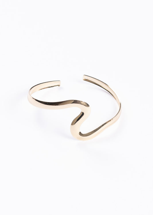 Brazalete ola ajustable - Dorado
