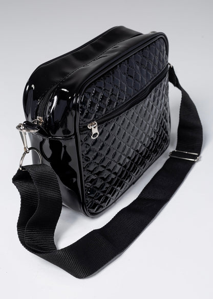 Cartera bandolera lona capitoneada