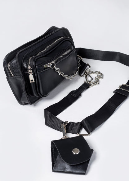 Cartera bandolera con mini estuche