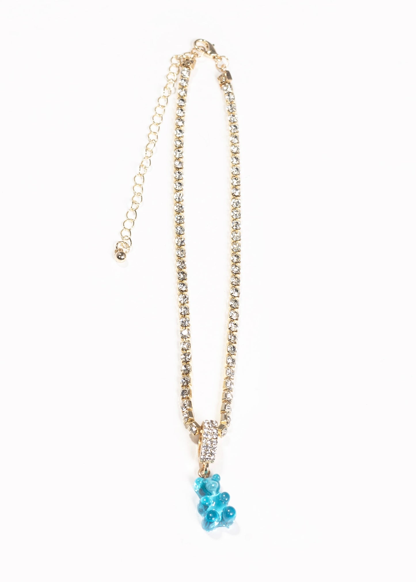 Collar strass con dije oso
