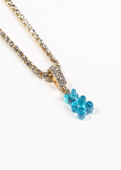 Collar strass con dije oso