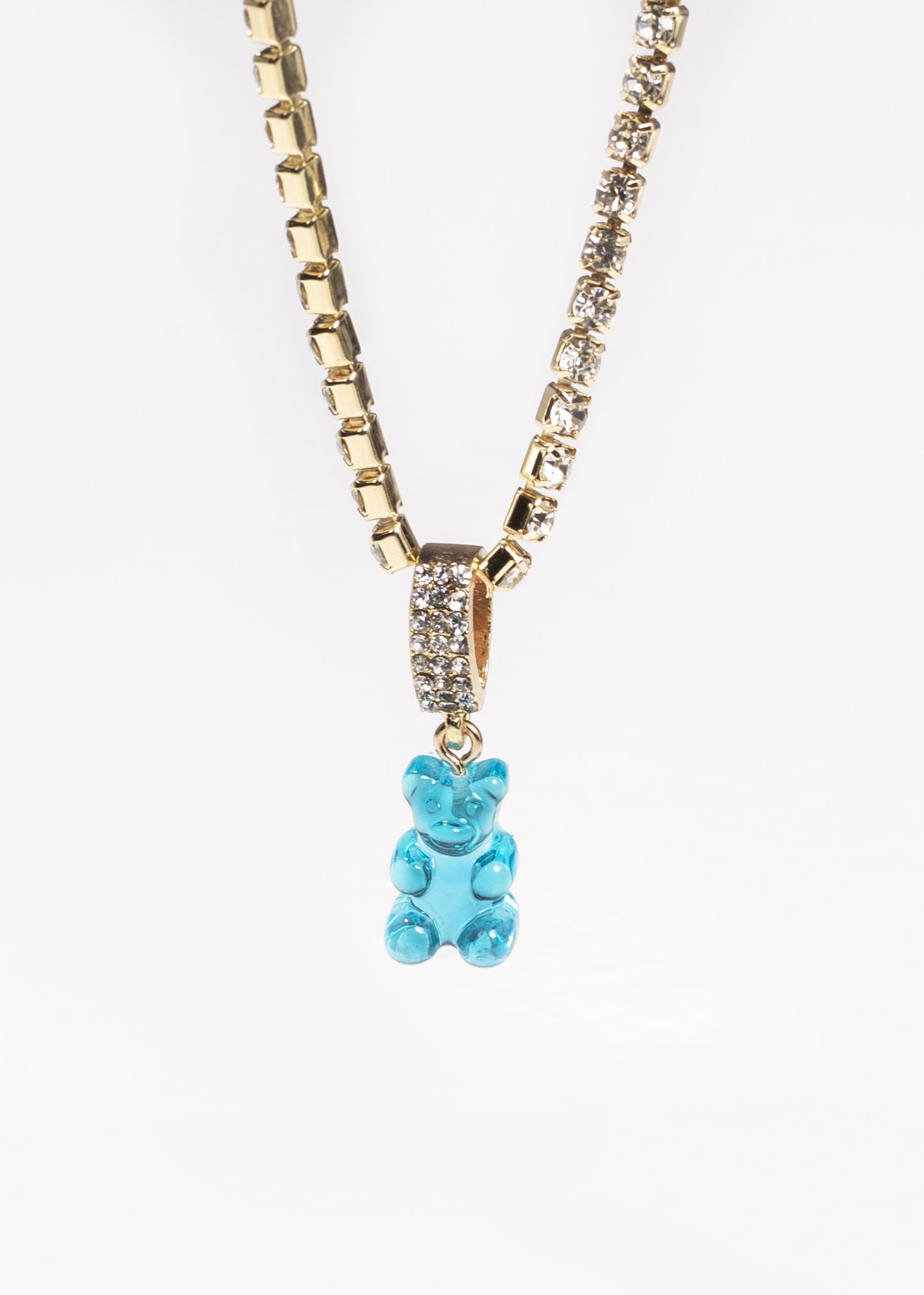 Collar strass con dije oso