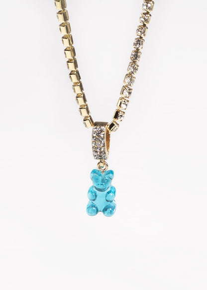 Collar strass con dije oso