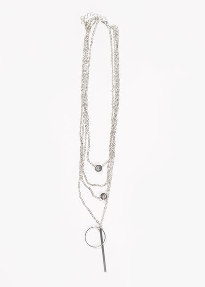 Conjunto bijou x4 cadenas con dije péndulo