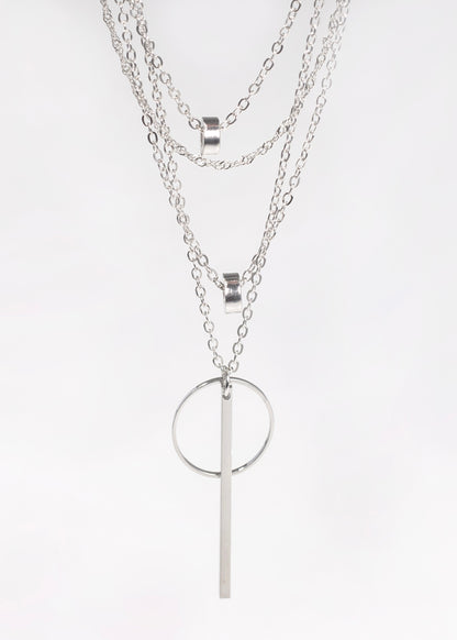 Conjunto bijou x4 cadenas con dije péndulo