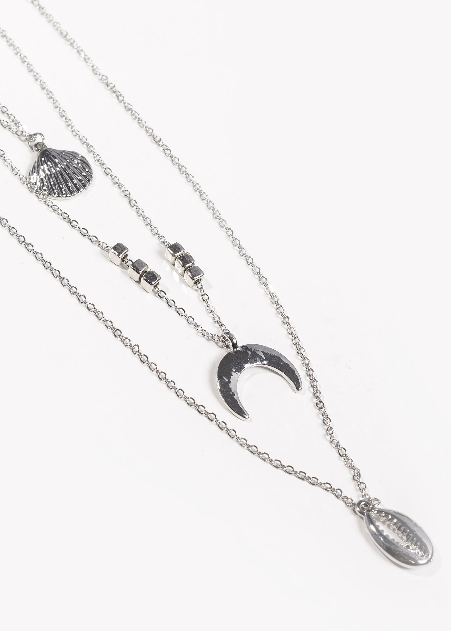 Conjunto bijou x4 cadenas con dijes mar