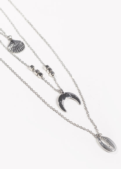 Conjunto bijou x4 cadenas con dijes mar