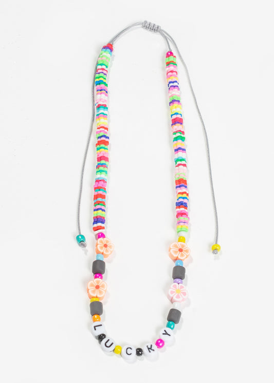 Collar Lucky - mostacillas